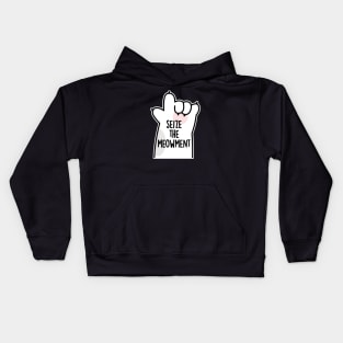 Seize The Meowment Positive Cat Pun Kids Hoodie